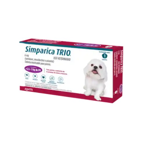 Simparica Trio 2,5 Kg A 5 Kg