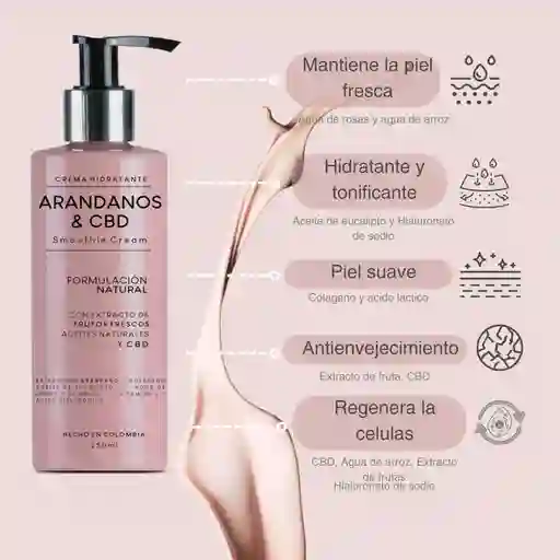 Crema Corporal Arandanos Y Cbd 250 Ml