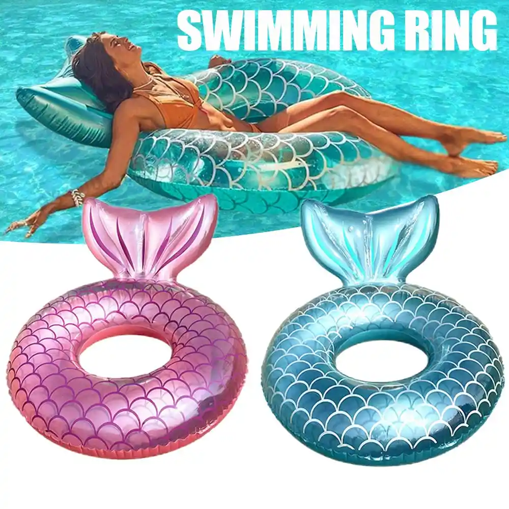 Inflable Salvavidas Cola De Sirena Flotador Alberca 95 Cms