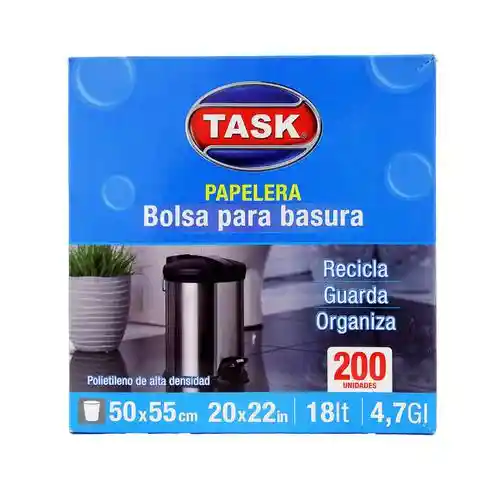 Task Bolsa Para Basura 200 Unidades