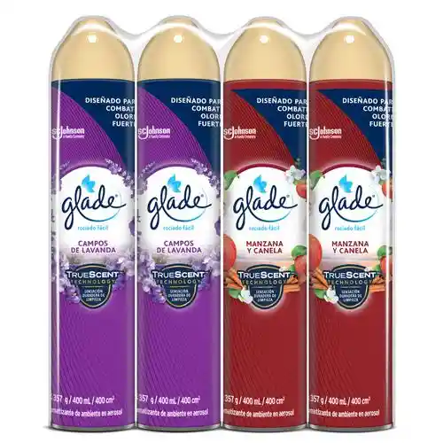 Glade Ambientador Con Truescent 4 Unidades / 400 Ml