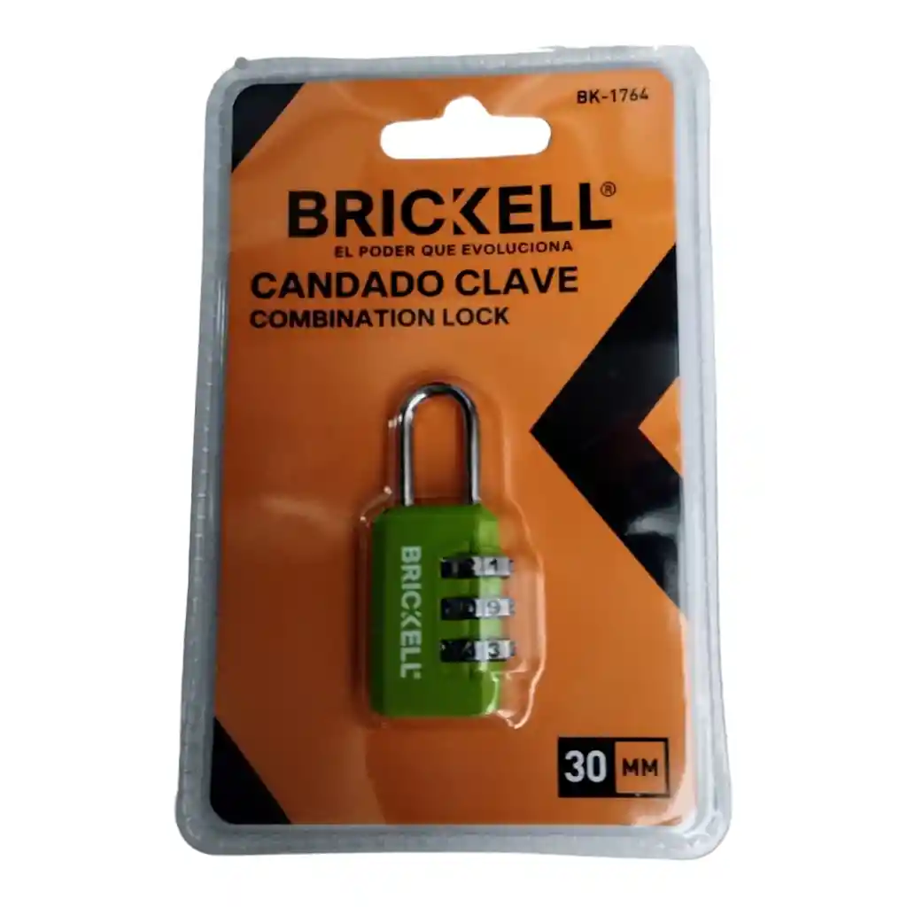 Candado De Clave 3 Lineas 20mm Brickell