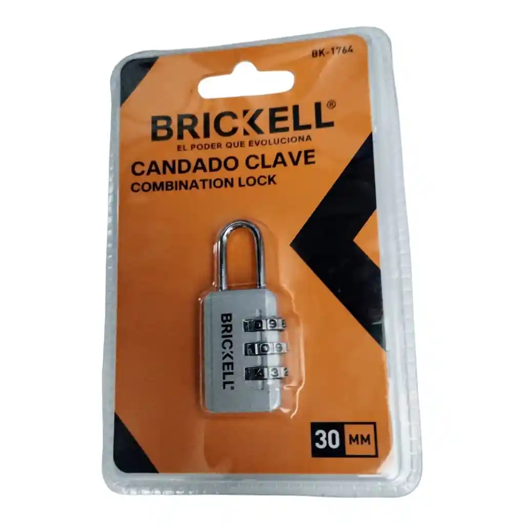 Candado De Clave 3 Lineas 20mm Brickell