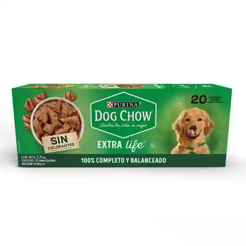 Dog Chow Comida Húmeda Para Perro Sabores Surtidos 20 Unidades 100 G / 3.5 Oz