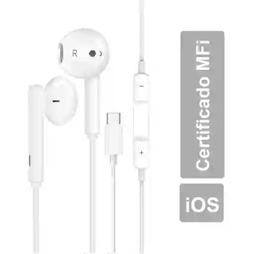Audífonos Iphone 15 Tipo C Chip Mfi Manos Libres Genéricos