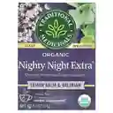 Traditional Medicinals Organic Té Herbal Nighty Night Extra Bálsamo De Limón Y Valeriana 16 Bolsitas .85 Oz (24 G)