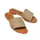 Calzado Zapato Mujer Casual Sandalia Dama Karla Chacon Evolet Beige36