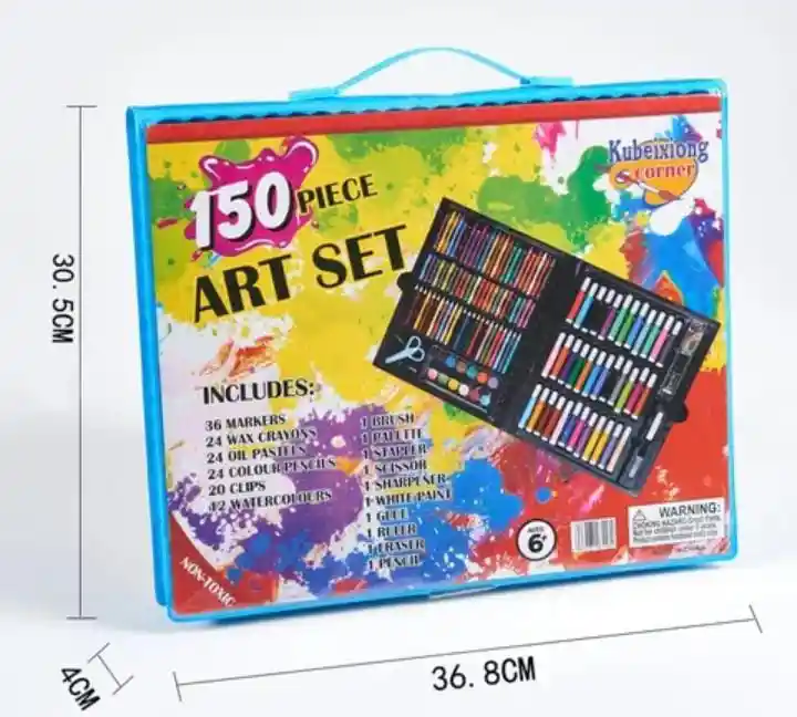 Set De Arte Y Dibujo De 150 Piezas Color Azul