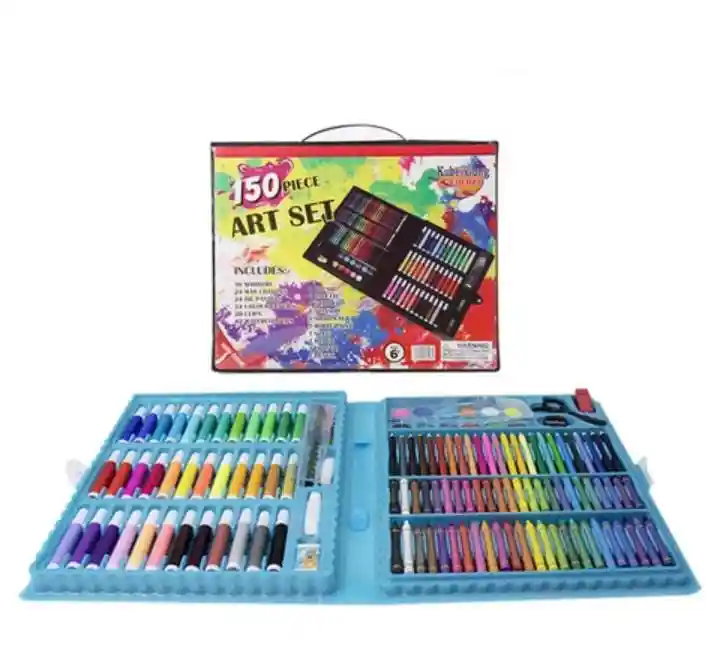 Set De Arte Y Dibujo De 150 Piezas Color Azul