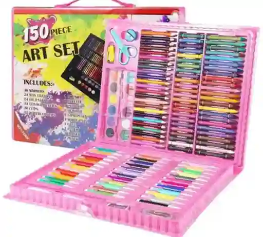 Set De Arte De 150 Piezas Para Niños Rosado