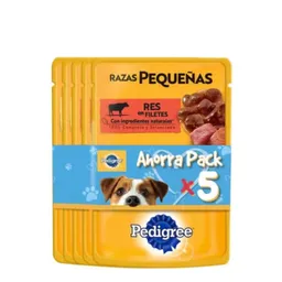 Pedigree Pack X 5 Carne Y Pollo 100 Gr