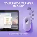 Mouse Logitech Pop Morado Bluetooth Con Emojis Personalizables, Tecnología Silenttouch