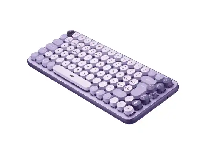 Logitech Teclado Mecánico Pop Keys Morado Con Teclas Emoji Personalizables, Bluetooth, Multidispositivo