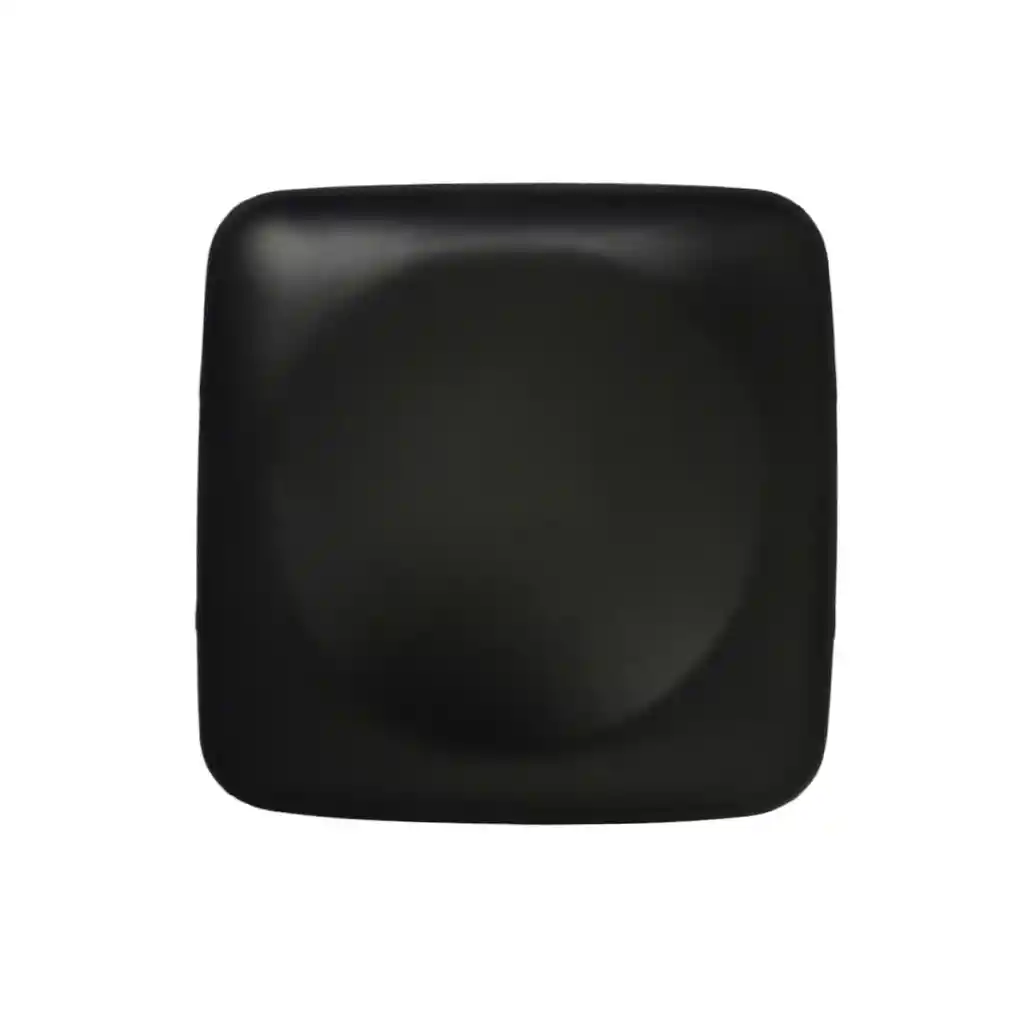 Plato Melamina Playo 19.8x19.8 Cm Cuadrado Negro Mate