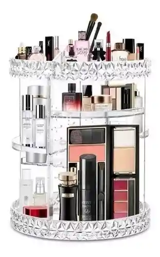 Organizador De Maquillaje Giratorio- Cosmetiquera