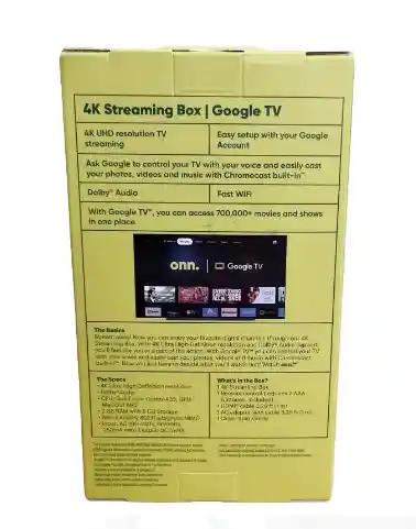 Watch Onn Google Tv 4k Streaming Box Control De Voz