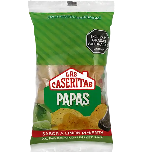 Papitas Limonpimienta Caseritas X 80 G