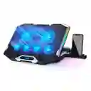 Base Refrigerante Gamer 6 Ventiladores Portatil Lcd Luz Rgb