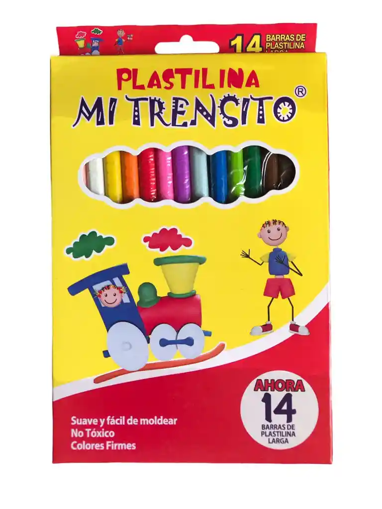 Plastilina Larga X 14 Barras Mi Trensito