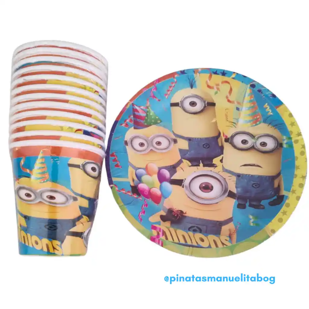 Kit Platos Y Vasos Minions