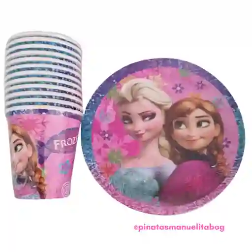 Kit Platos Y Vasos Frozen