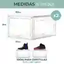 Caja Organizadora De Zapatos Set X2 Casatua Apilable Premium