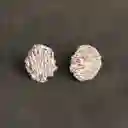 Aretes Topo Luffa Estropajo Plata Ecológica