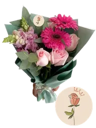 Flores De Rosas Y Gerberas