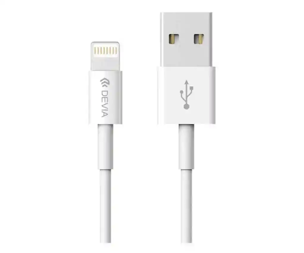 Devia Cable Lightning Redondo De 1 Metro Blanco