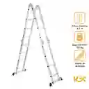 Escalera Multiposiciones De Aluminio 4.5m 16 Pasos Plegable