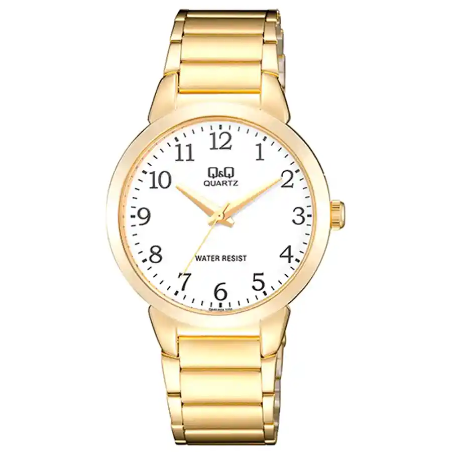 Reloj Hombre Qq Qa42j004y Dorado + Estuche