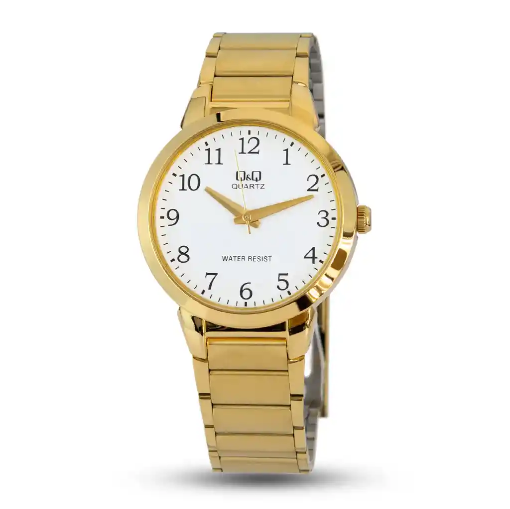 Reloj Hombre Qq Qa42j004y Dorado + Estuche