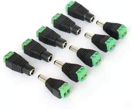 Adaptador 12v Bornera En Par Para Camaras De Seguridad (paquete X6 Pares)