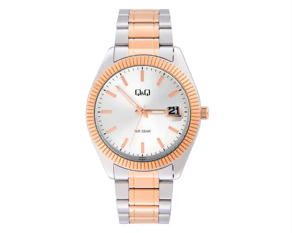 Reloj Para Hombre Qq A476j411y Multicolor + Estuche