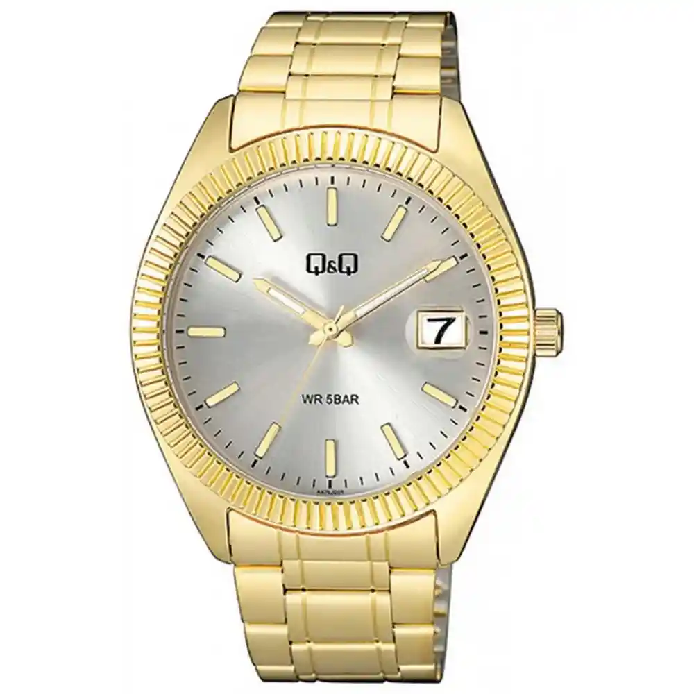 Reloj Para Hombre Qq A476 A476j001y Dorado + Estuche