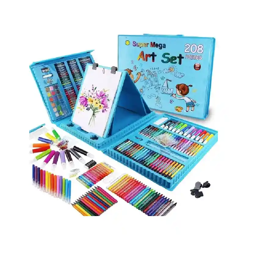 Set De Arte Para Niños Maleta 208 Piezas Color Azul