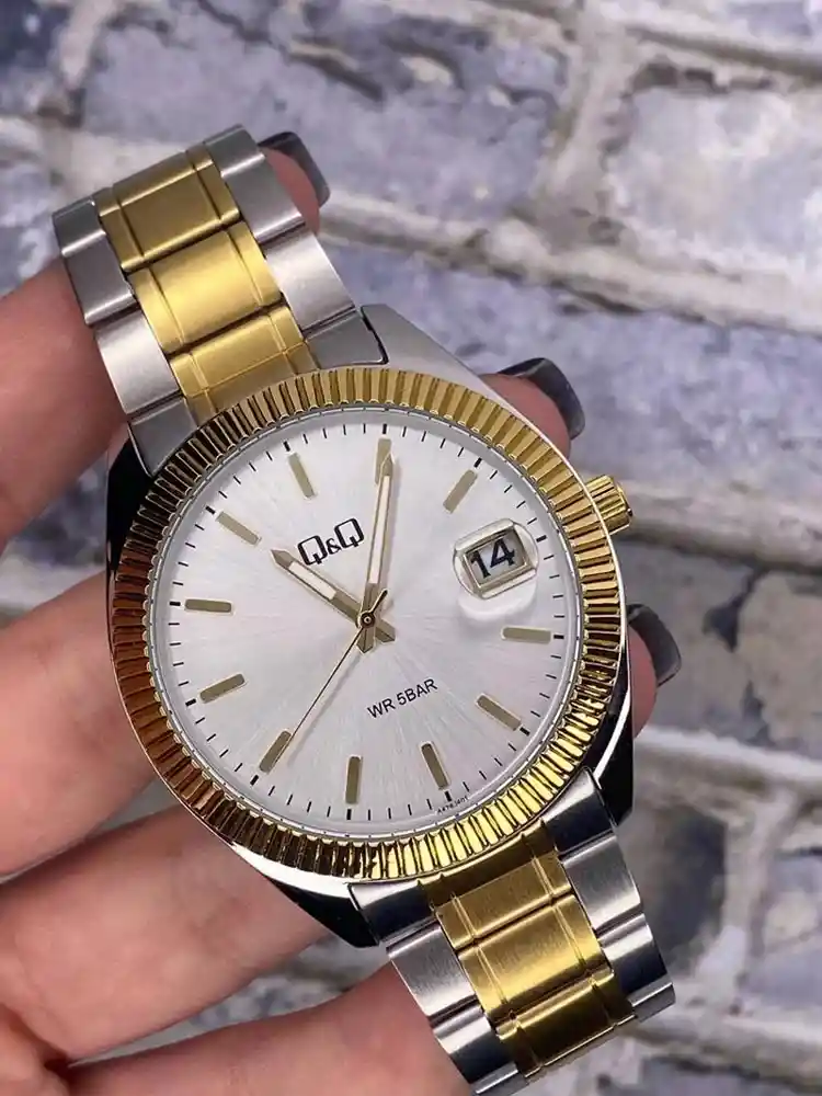 Reloj Para Hombre Qq A476j401y Multicolor + Estuche