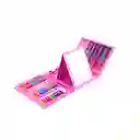 Set De Arte Para Niños Maleta 208 Piezas Color Rosado