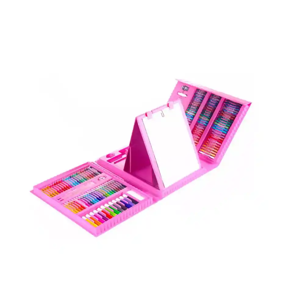 Set De Arte Para Niños Maleta 208 Piezas Color Rosado