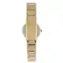 Reloj Mujer Qyq Qa39j003y Dorado Acero Dama + Estuche