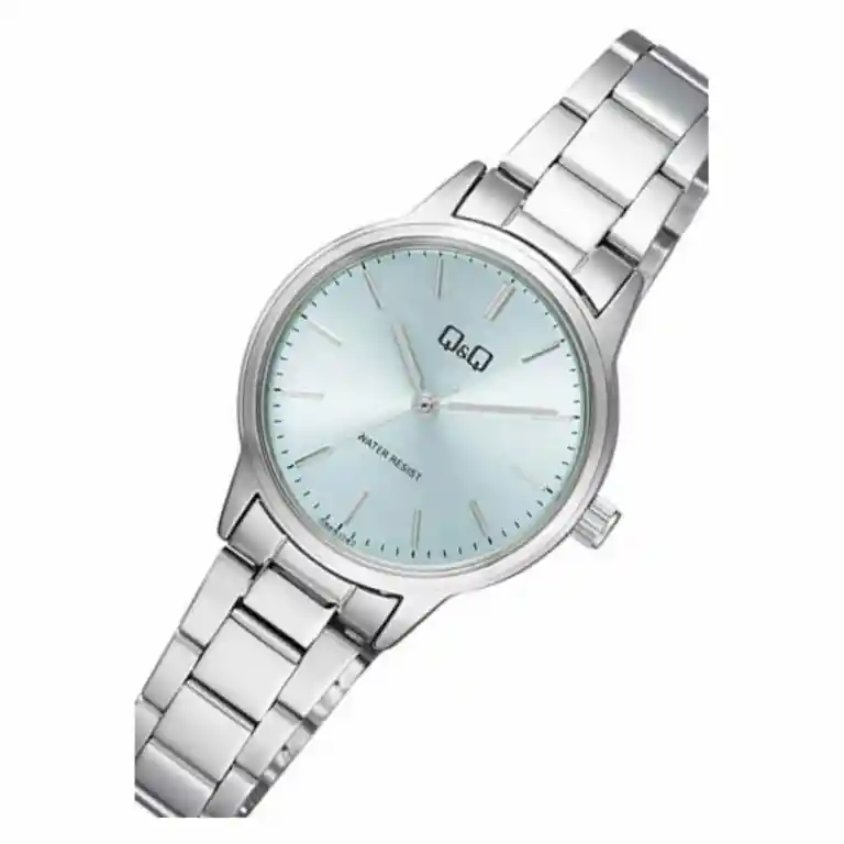 Reloj Qyq Mujer Acero Pulsera Azul Q969j222y + Plateado