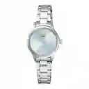 Reloj Qyq Mujer Acero Pulsera Azul Q969j222y + Plateado