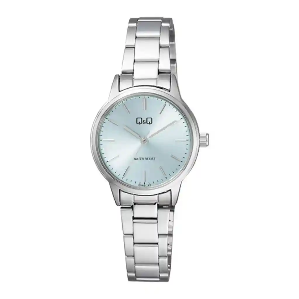 Reloj Qyq Mujer Acero Pulsera Azul Q969j222y + Plateado