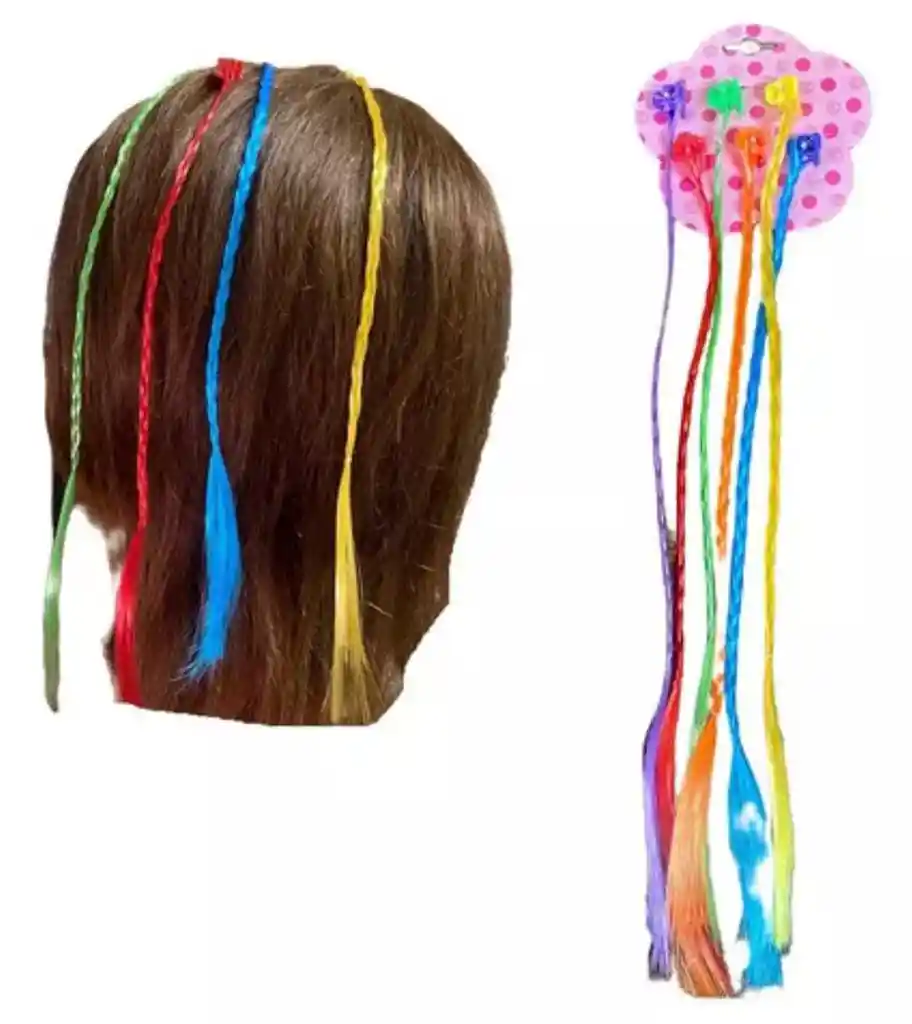 .ganchos Extensión Multicolor Jojo Extensiones De Pelo 6pzas