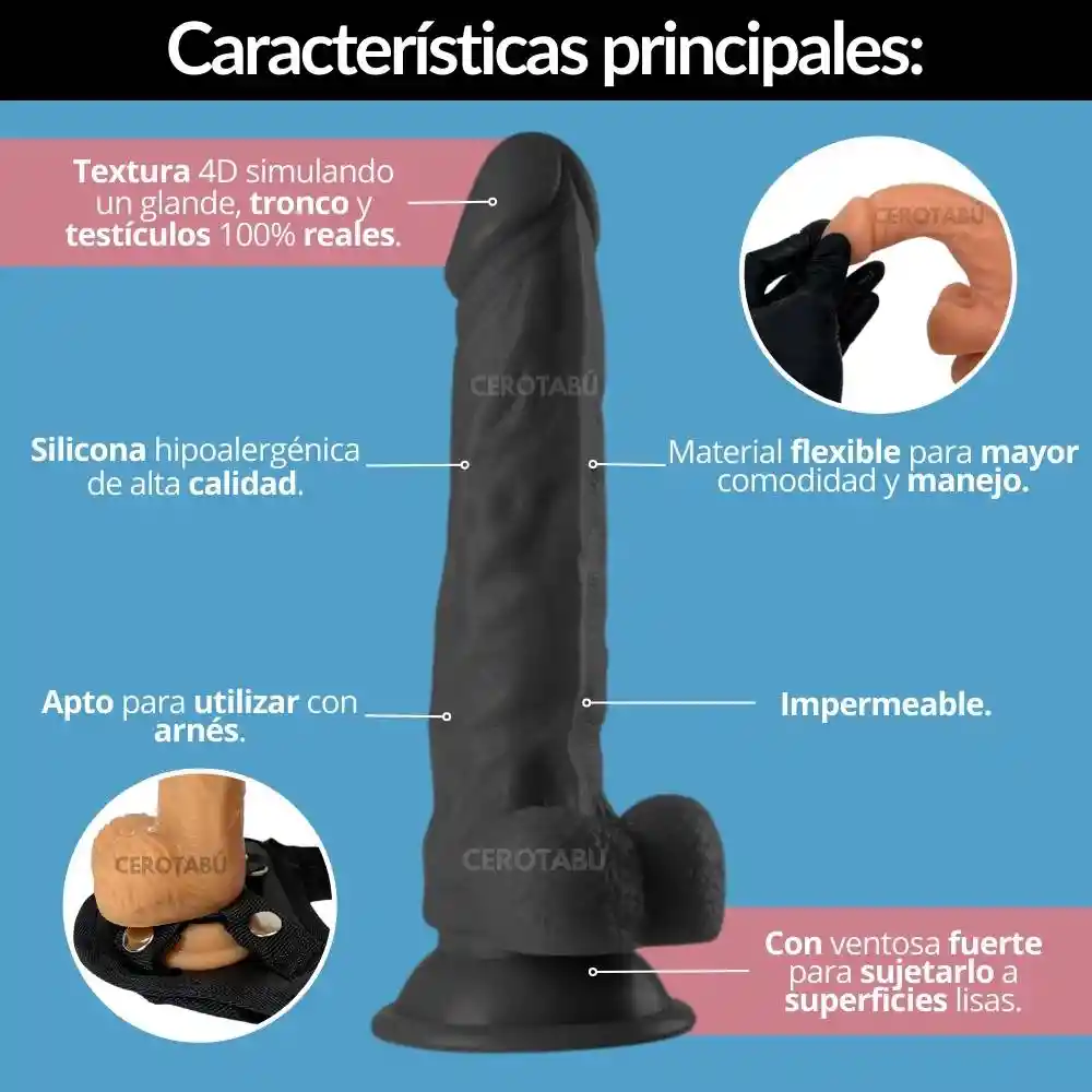 Dildo Super Realista Texturizado Benito Juguete Sexual