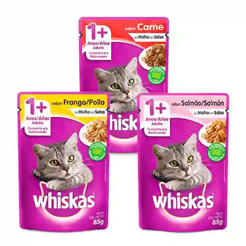 Whiskas Alimento Húmedo Para Gatos 1+años Surtido
