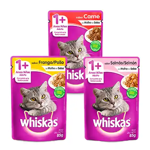 Whiskas Alimento Húmedo Para Gatos 1+años Surtido