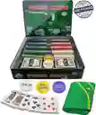 Set Poker Fichas Baraja Tapete Juego Mesa Apuestas Casino