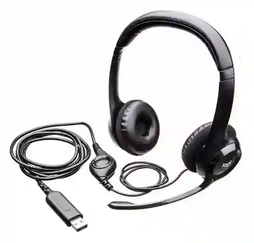 Logitech Audífonos Diadema Con Micrófono Usb Headset H390 Comoda Aisla Ruido