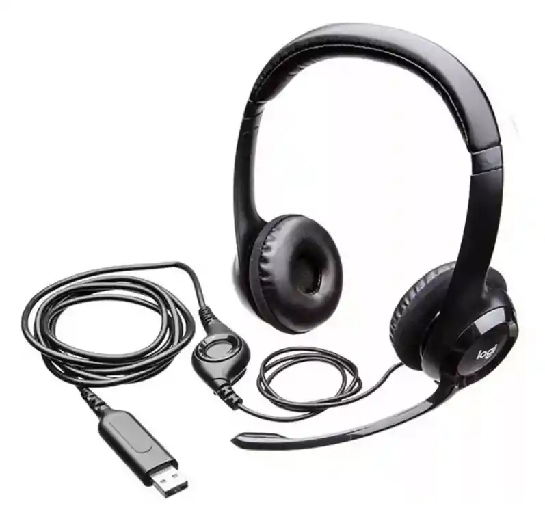 Logitech Audífonos Diadema Con Micrófono Usb Headset H390 Comoda Aisla Ruido